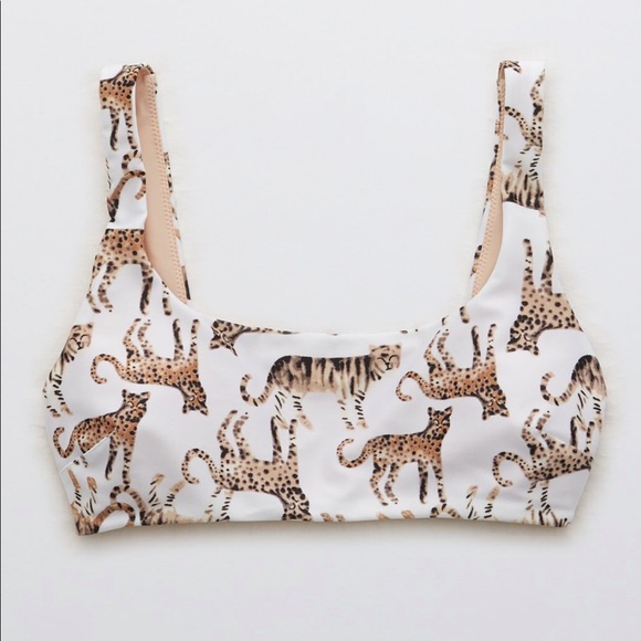 *SOLD* Aerie Animal Print Wide Strap Scoop Bikini - Picture 3 of 6